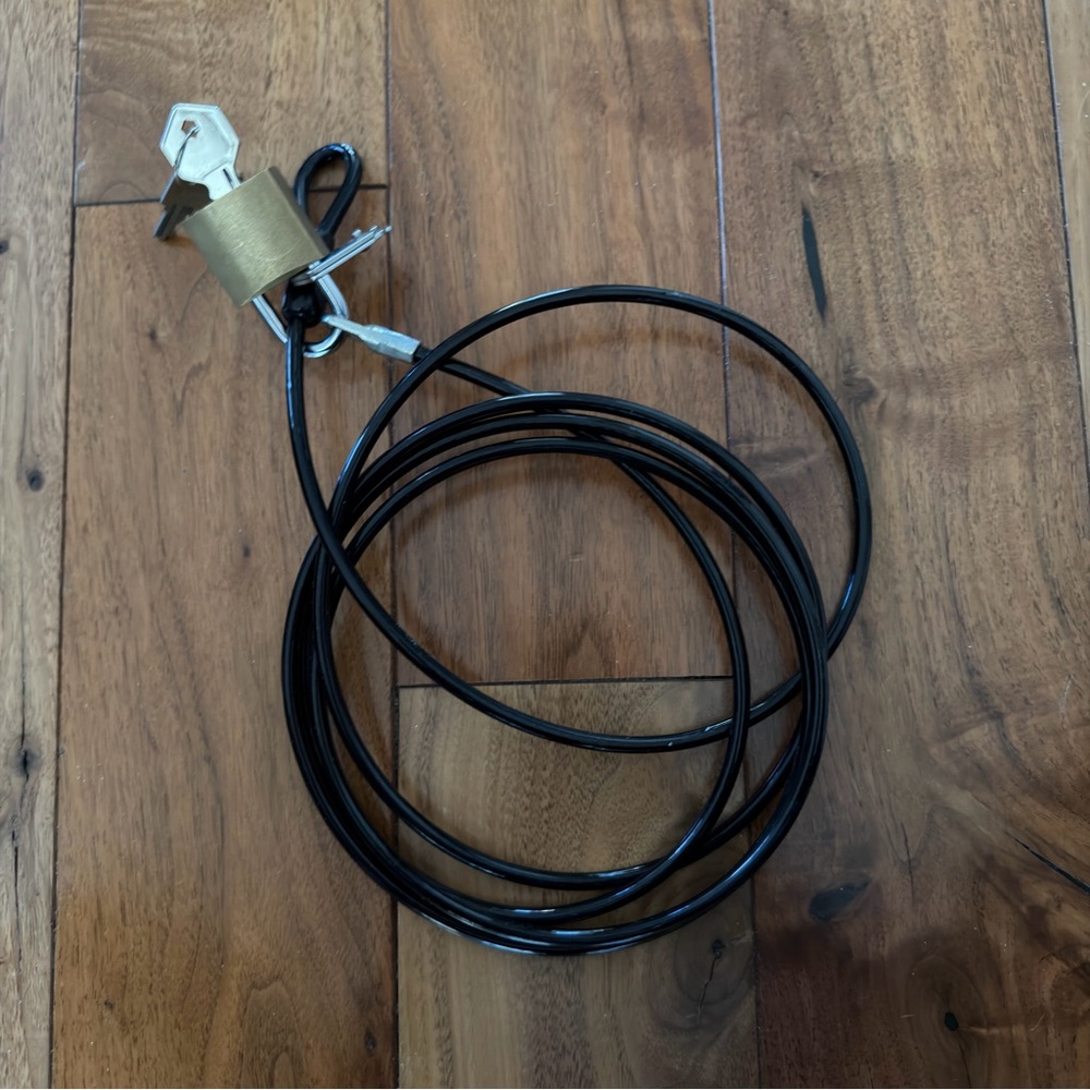 Laptop cable lock a security device used to deter the theft of electronic devic